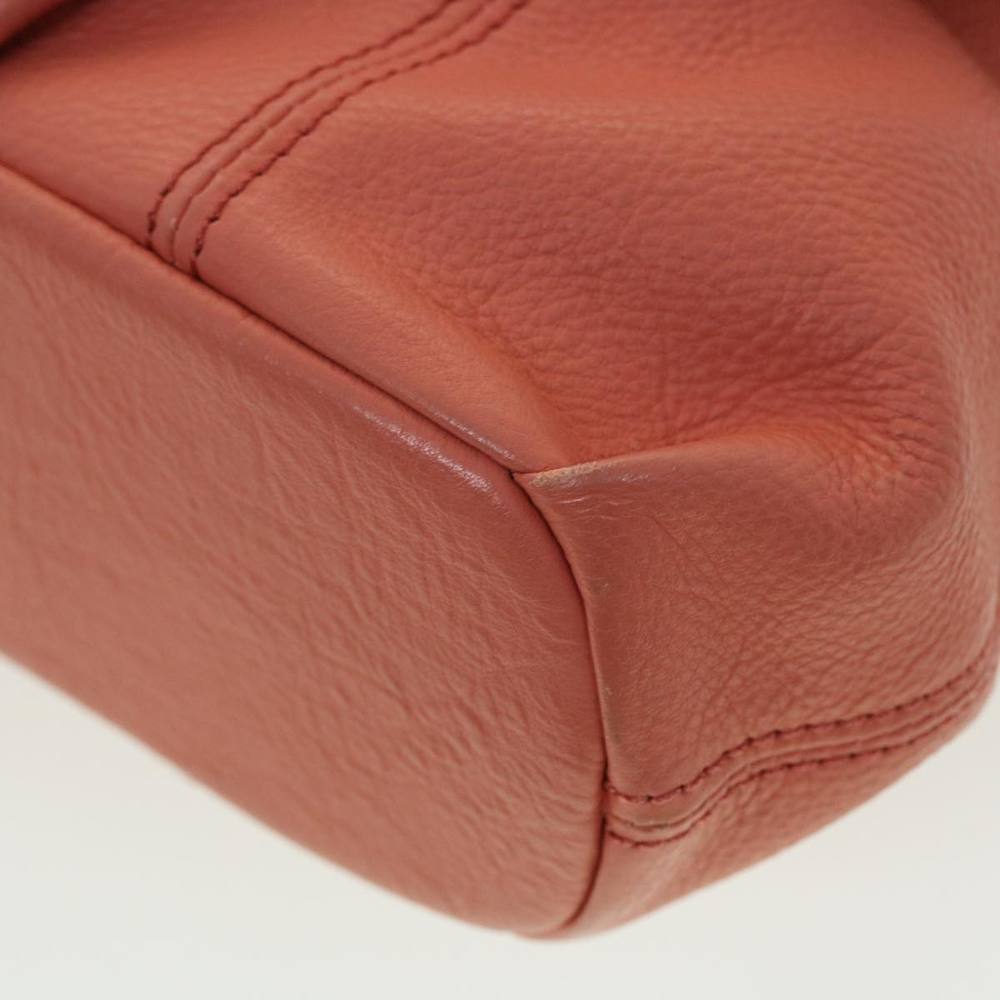 BURBERRY Blue Label Shoulder Bag Leather Orange Auth yb128 - Picture 14 of 16